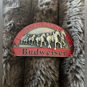Vintage Budweiser Clydesdale Horse Belt Buckle